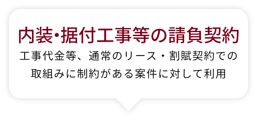 内装・据付工事等の請負契約
